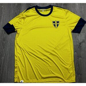 Sverige Intersport Jersey Men's Size 2XL Short Sleeve Sportwear Yellow